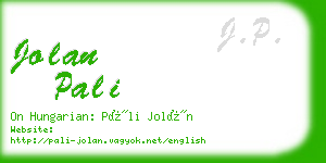 jolan pali business card